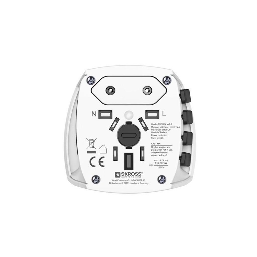 Hama Weltreiseadapter MUV Micro, 2-polig (00223476) Image du produit 