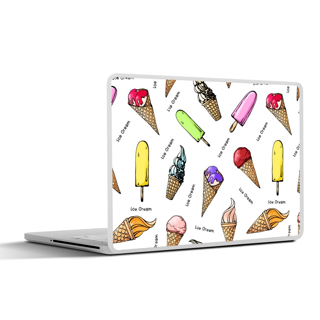 MuchoWow Laptop Aufkleber Sticker Cover Eishörnchen - Muster 32.5x23.5 cm - Sticker für Laptop - Selbstklebend