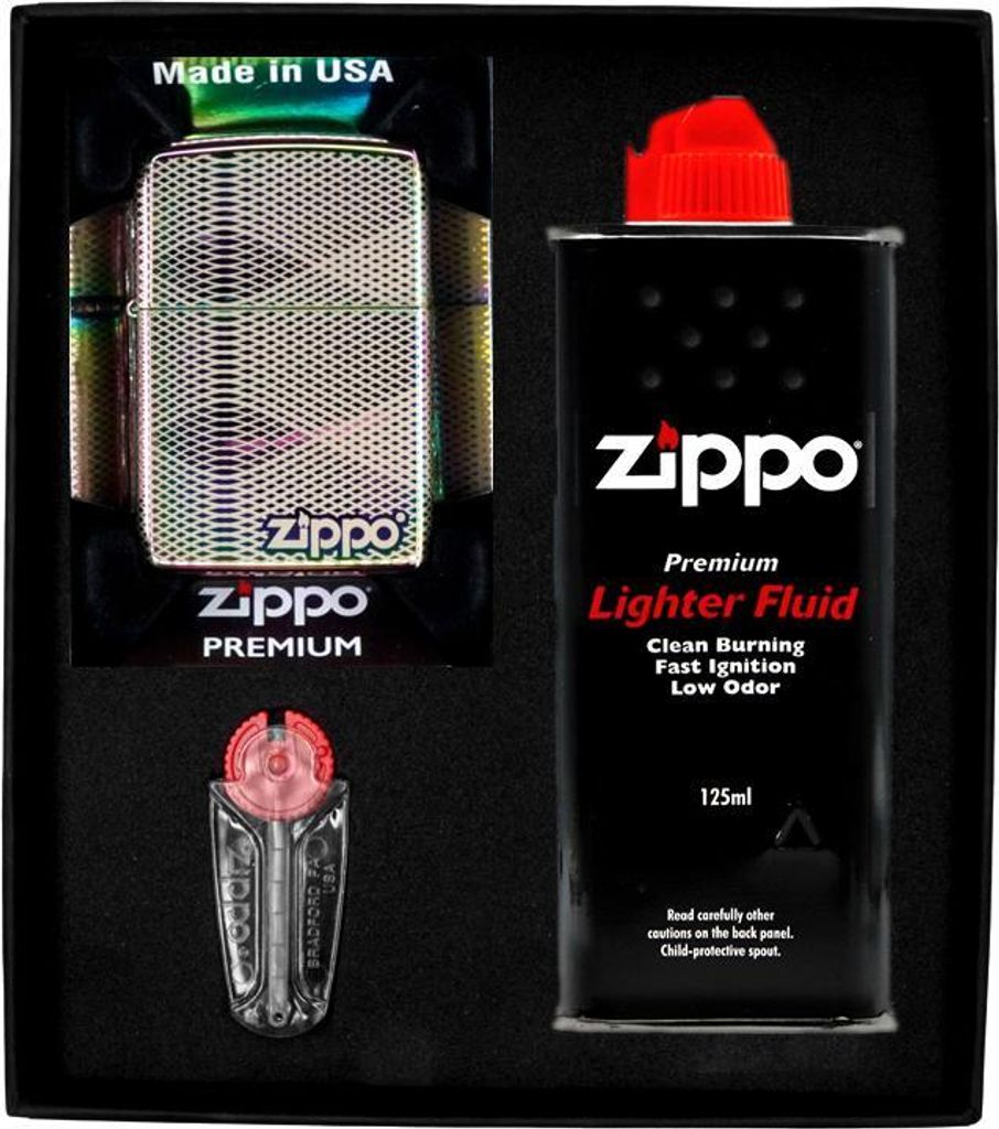 ZIPPO Feuerzeug ILLUSION LINE PATTERN DESIGN Geschenkset Nr. 1