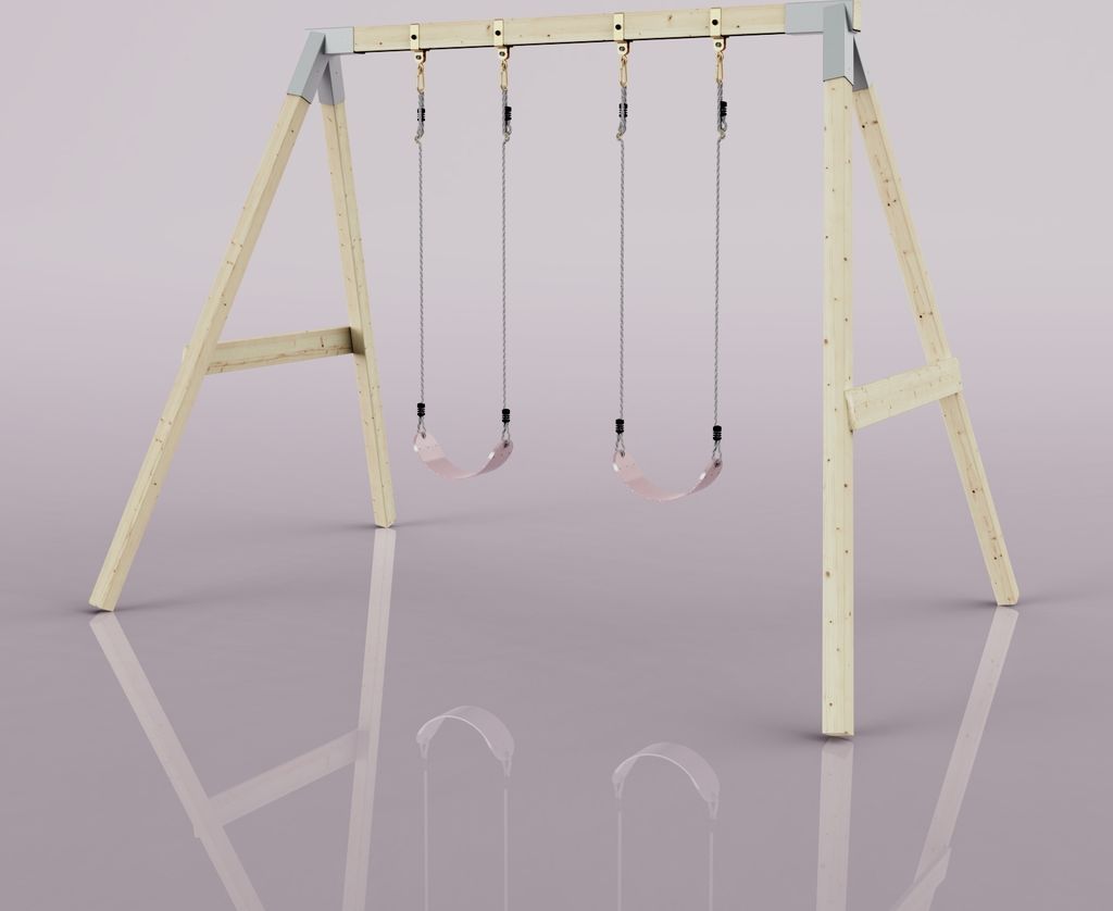 OutdoorToys Schaukel Nachtfalter aus Holz in Rosa Altrosa