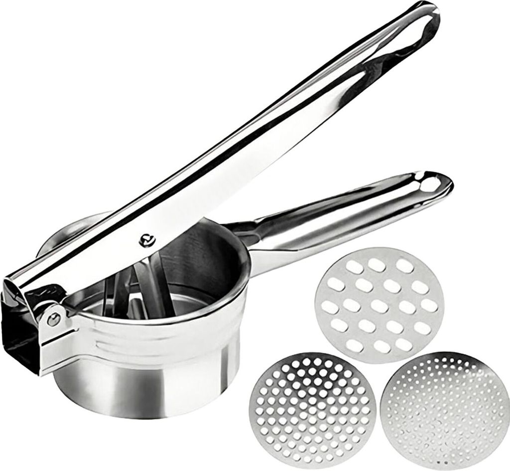 Intirilife multifunktionale Edelstahl Kartoffelstampfer Produktbild