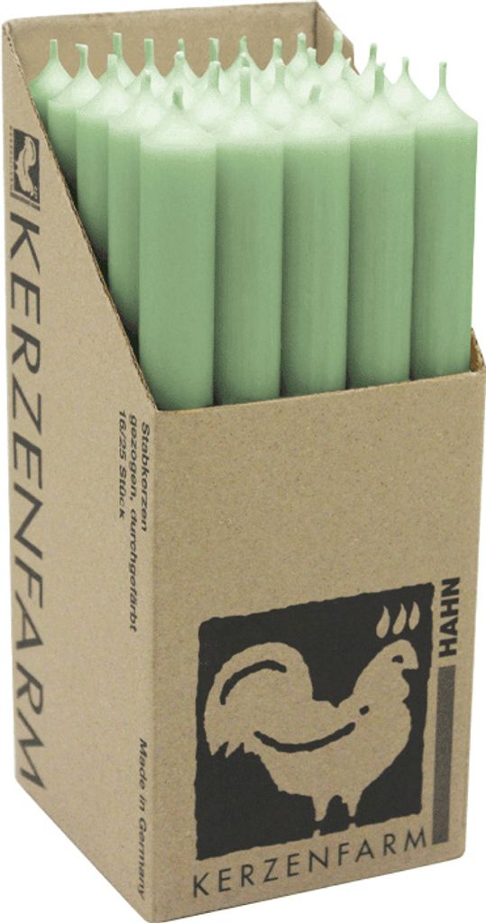 Stabkerzen aus Paraffin, 250/22 mm, Salbei, KERZENFARM Produktbild 