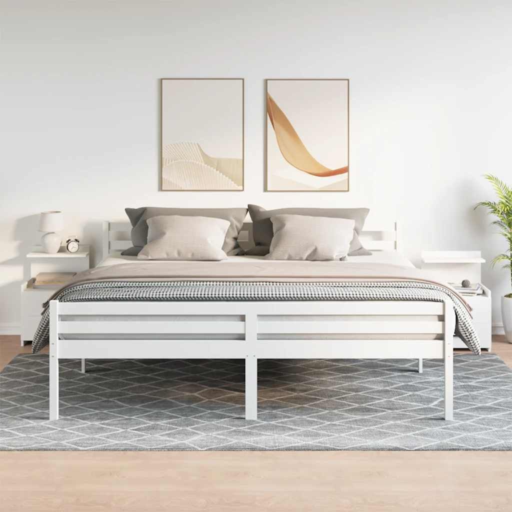 vidaXL Szafki nocne 2 szt. z 2 szufladami Biały 40x36,5x62 Zdjęcie produktu 