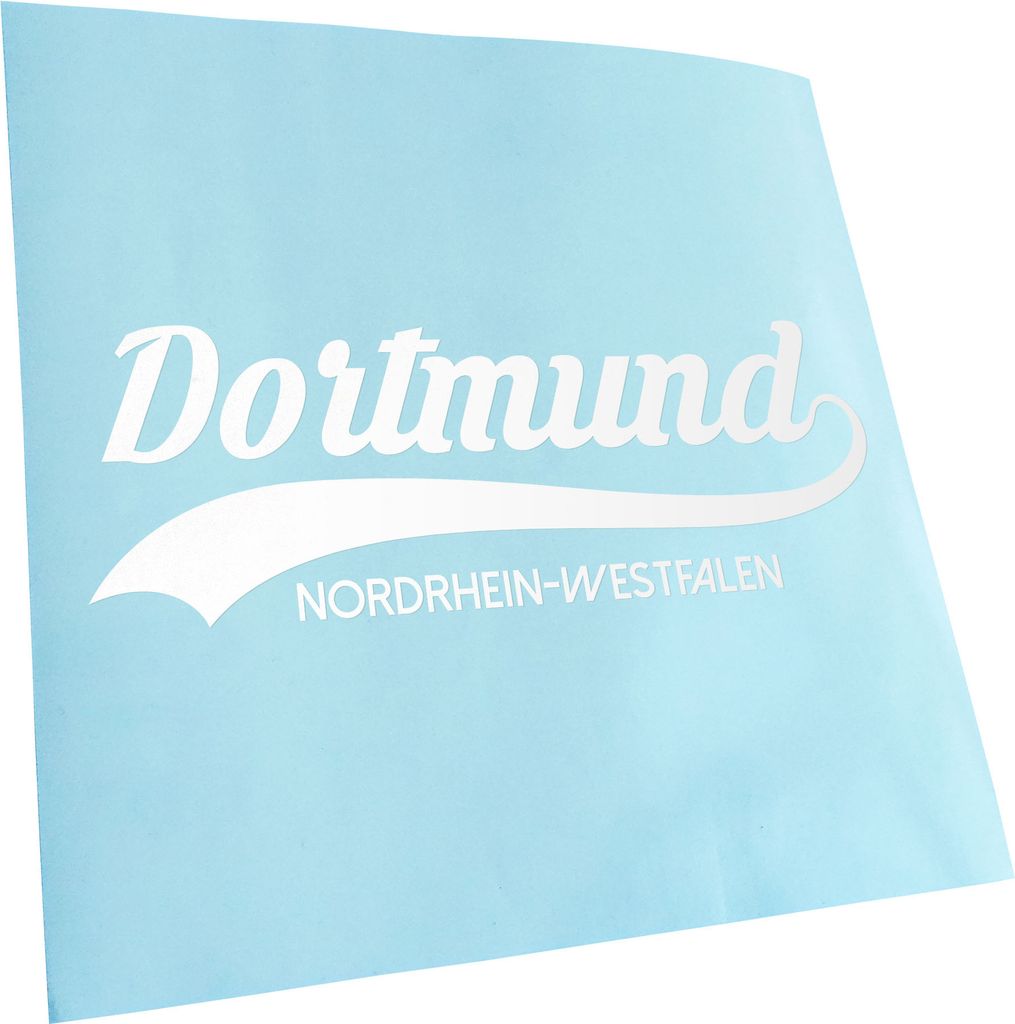Kiwistar - Autoaufkleber - Dortmund Nordrhein-Westfalen - Weiss - 24x8cm - Aufkleber für Auto, Laptop, Fahrrad, LKW, Motorrad Mehrfarbig JDM Decal...