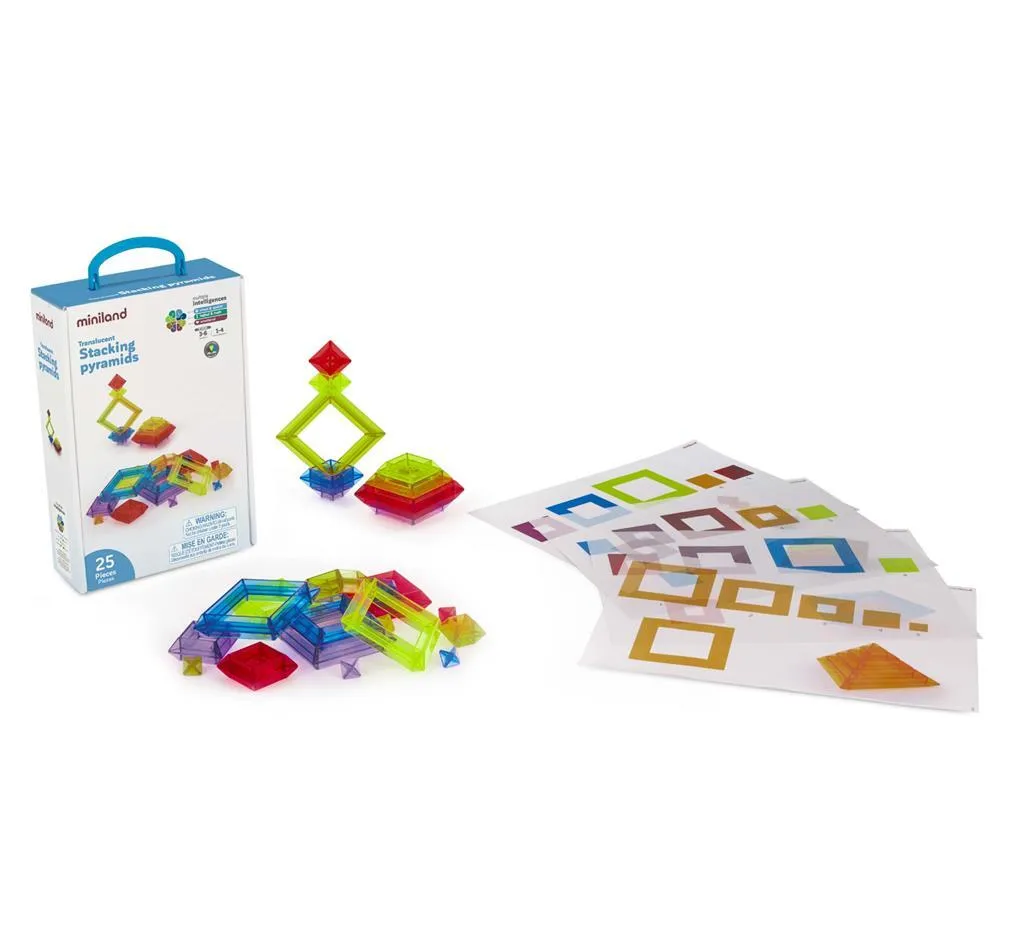 Jeu d'Empilage Lumineux Pyramide - Jouet d'Éveil Éducatif Miniland
