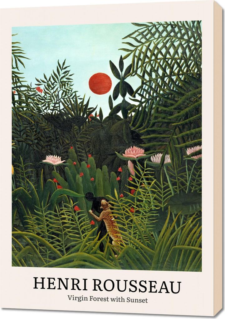 Bild 70x100cm Design Virgin Forest, Rousseau Vintage für das Wohnzimmer