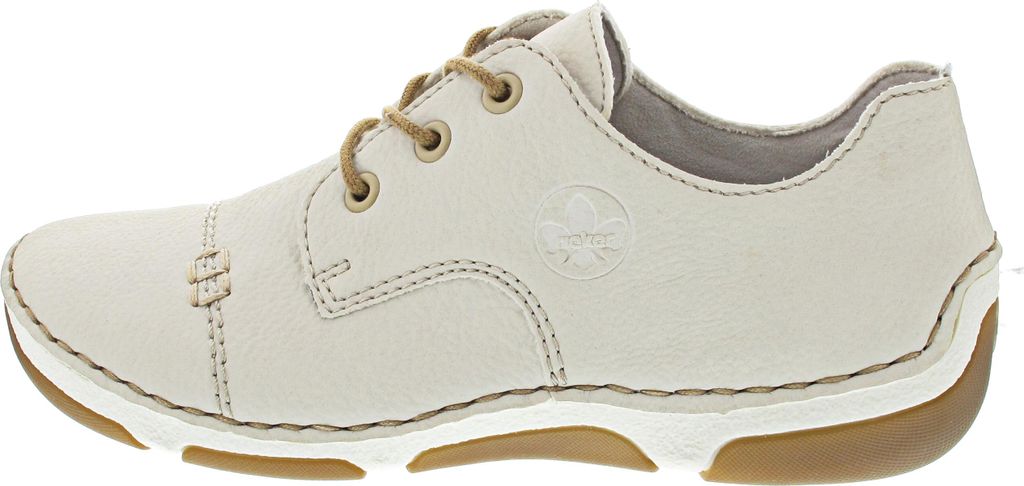 Rieker Schnürhalbschuhe in weiss/weiss kombi, Gr. 43 Produktbild 