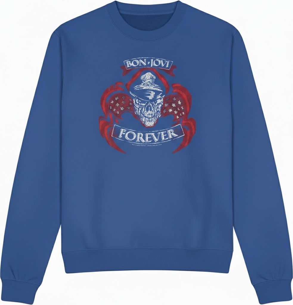 Bon Jovi - "Forever" Sweatshirt für Herren/Damen Uni TV22740 (3XL) (Königsblau)