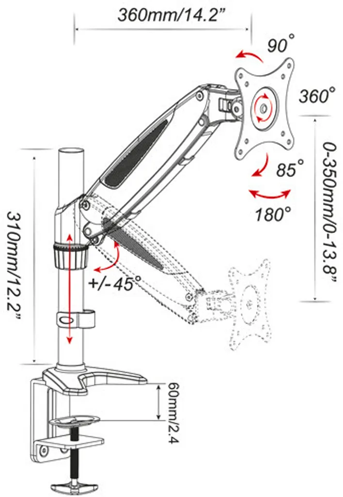 Support Bureau pour Écran 27 Pouces - Optimisation Espace et Confort - 4