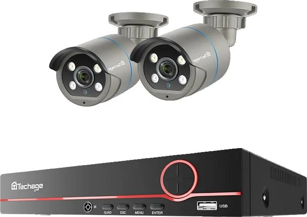 Caméra de Sécurité Anti-Intrusion 4MP IA avec NVR 8CH et Disque 1To