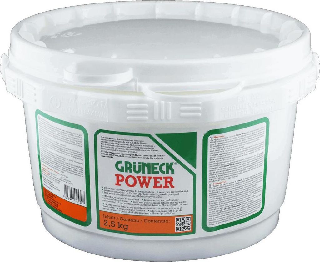 Grüneck Power, 2,5 kg, Abbeizmittel, Entlacker, Produktbild 