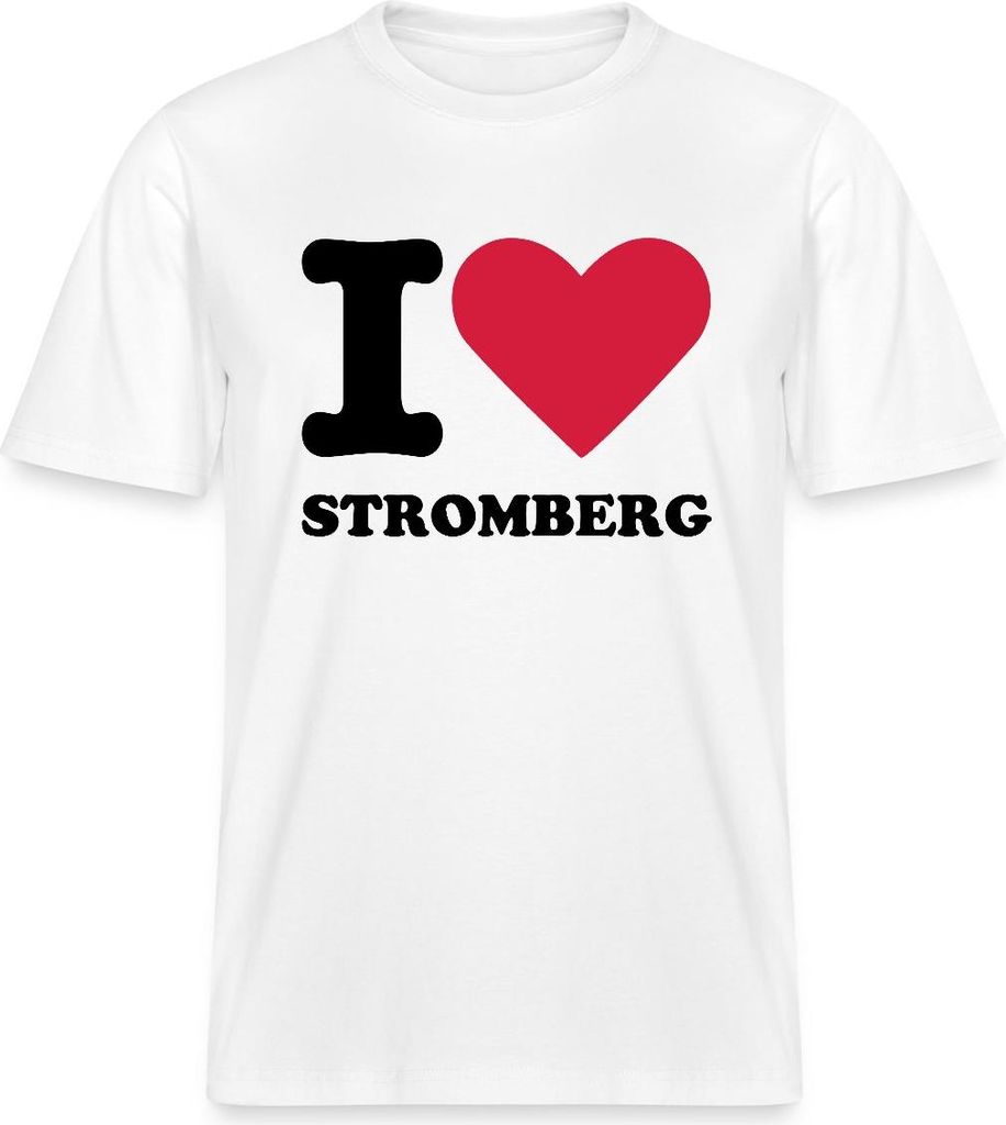 Spreadshirt Stromberg Fanartikel I Love Stromberg Relaxed Fit Uni T-Shirt, L, Weiß