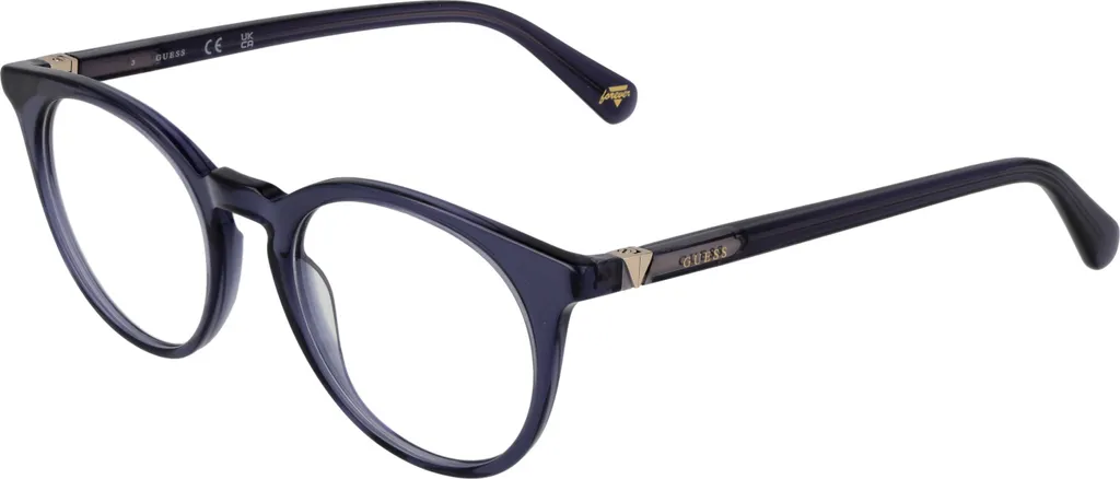 Occhiali Guess GU5224 090: Stile Rotondo in Acetato Blu per Lui e Lei