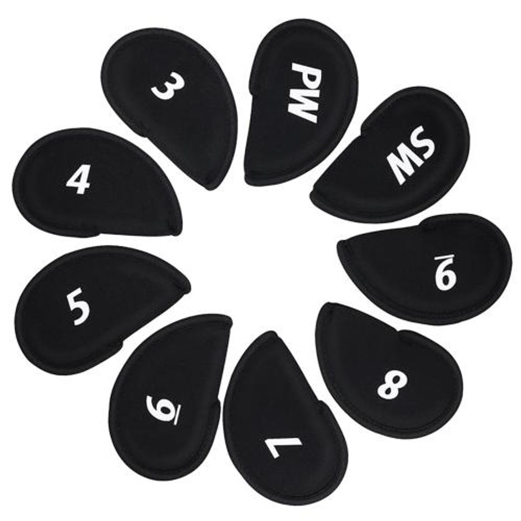 Neopren-Schlägerhauben Mit Sichtfenster - 10er Set Für Golfschläger