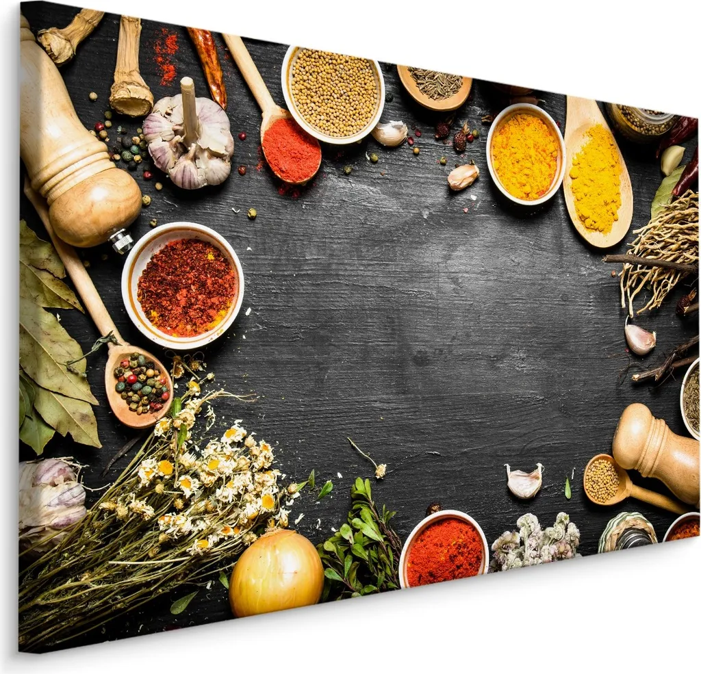 Stampa UV XXL 90x60 Tela Spezie - Quadro Moderno Alta Definizione