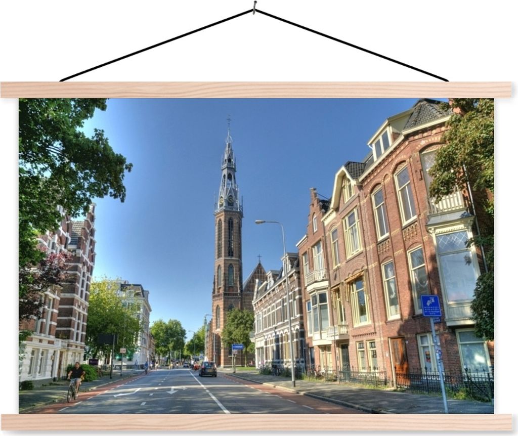 MuchoWow Textilposter Groningen - Kathedrale - Stadt 60x40 cm mit holzfarbenen Rahmen - Bilder