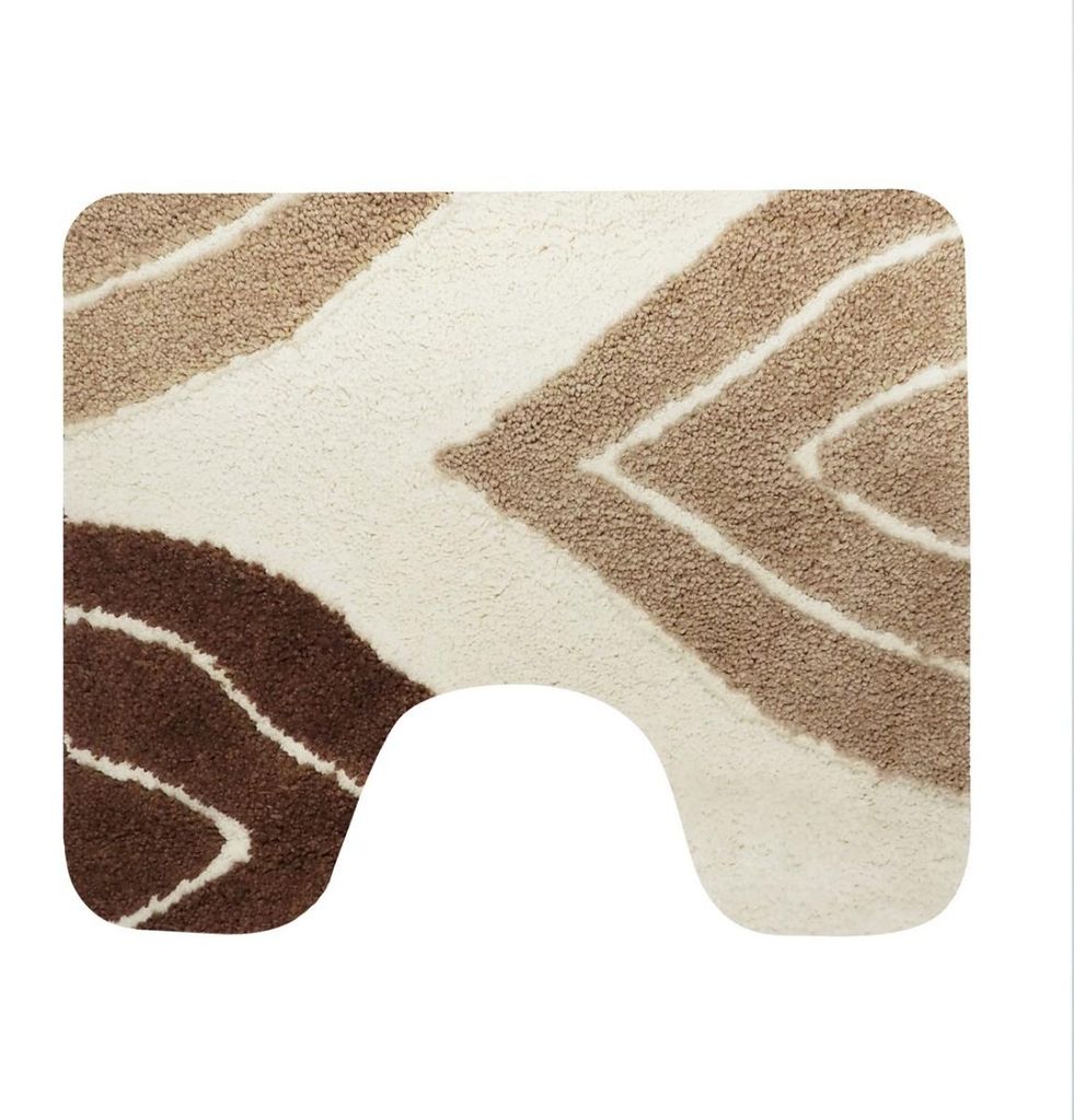 Dutch House Toilettenmatte Paris – Braun – Toiletmat 50x60 – U-Form – rutschfest & waschbar