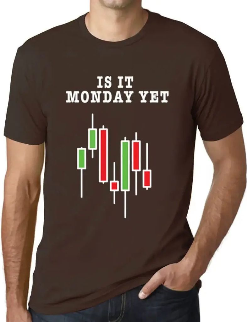 Herren Grafik T-Shirt Ist es schon Montag? Börsenhändler – Is It Monday Yet Stock Market Traders – Öko-Verantwortlich Vintage Jahrgang Kurza...