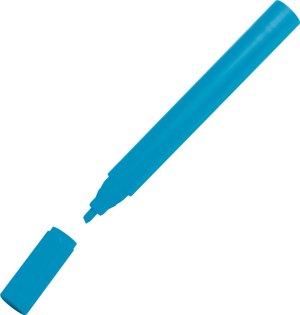 5 XXL Textmarker / Größe: ø 2,2 x 22,6 cm / Farbe: hellblau