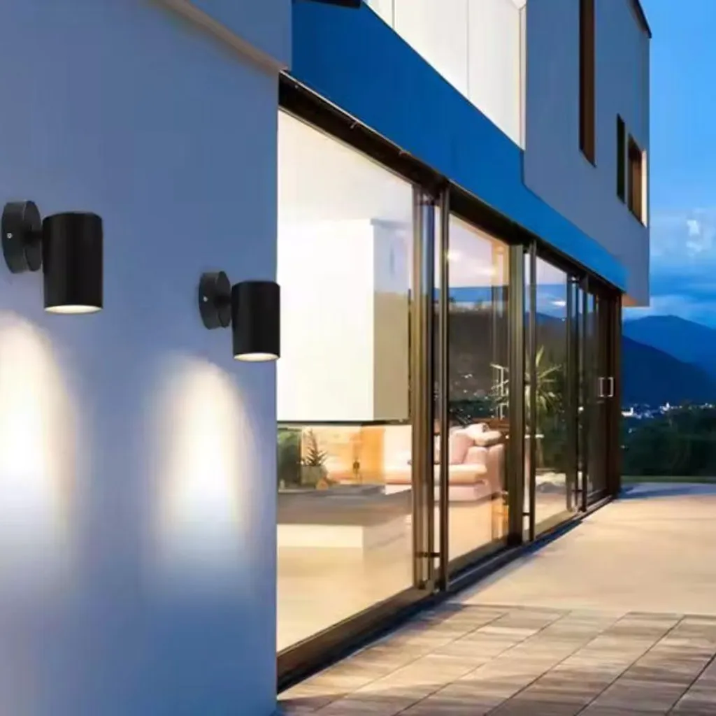 Applique murale LED Noire IP65 GU10 robuste et étanche lot de 10 pièces