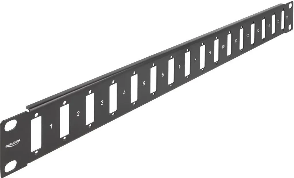 Panneau de brassage 16 ports Delock métallique pour montage en rack