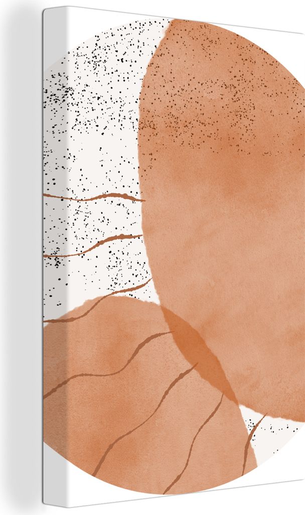 OneMillionCanvasses - Leinwandbilder - 90x140 cm, Abstrakt - Aquarell - Sonne - Polka dots, Wandbilder Kunstdruck Wanddekoration - Foto auf Leinw...
