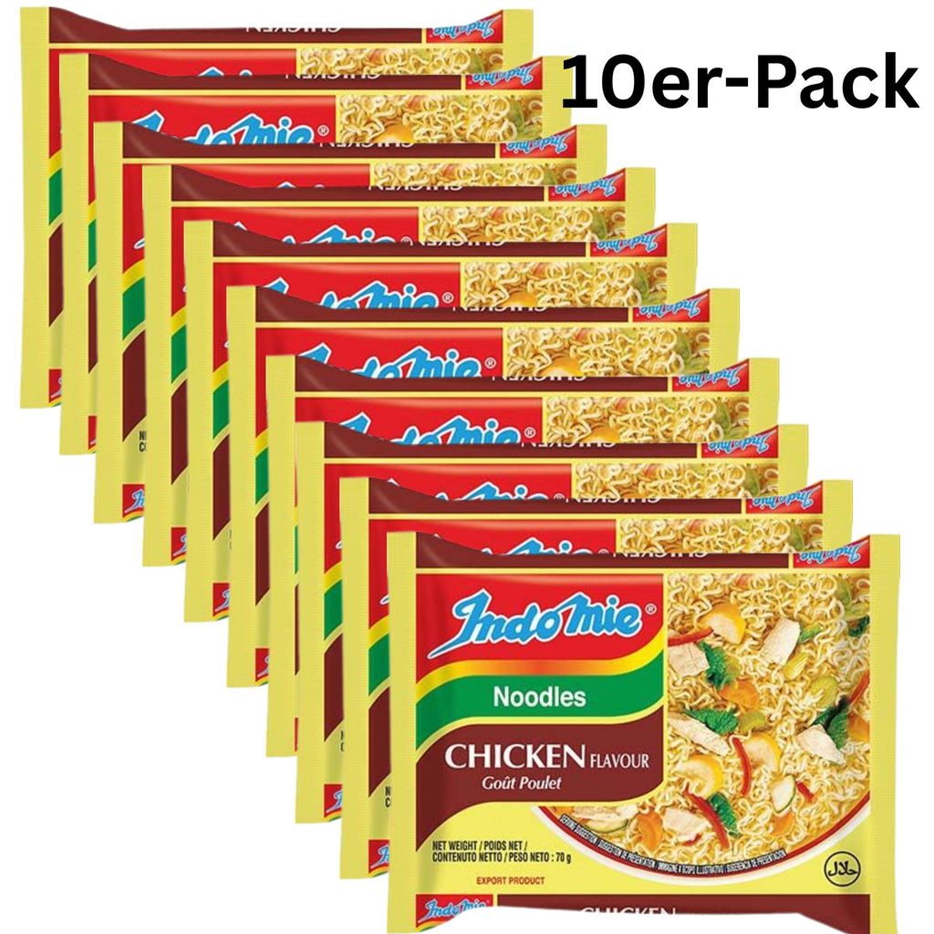 10er-Pack Indomie Instantnudeln Huhn 70g