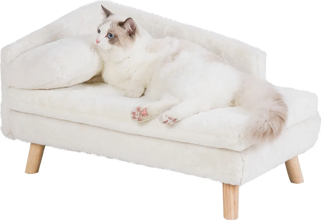 Canapé pour petit chien et chat - Lit design surélevé contre le froid