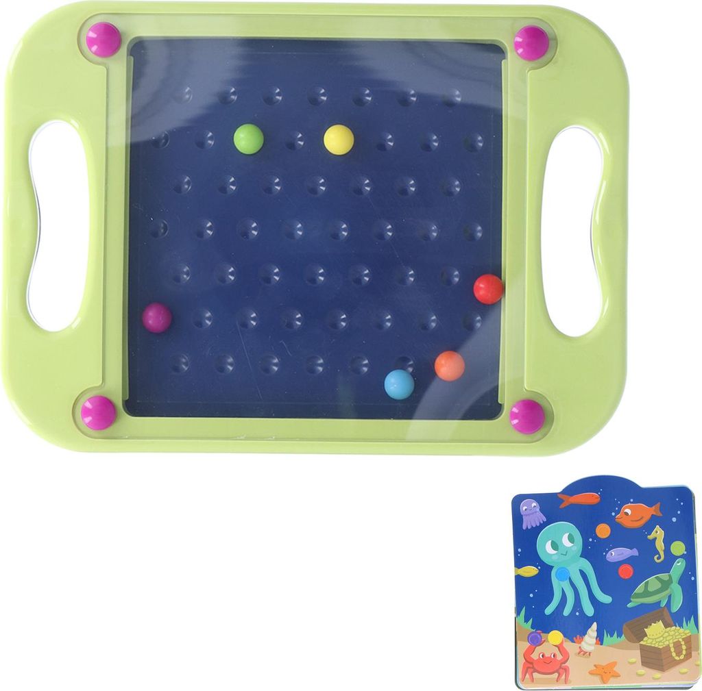 Kunststoffperlen Spiel Puzzle Board Handheld Balance Ball Labyrinth LernspielzeugGrün