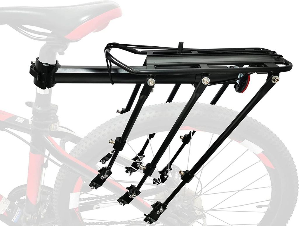 Hinterradträger, verstellbar, aus Aluminiumlegierung, Tragfähigkeit 120 kg, geeignet für Fahrräder mit einer Radgröße von 24 Zoll, 26 Zoll, 2...