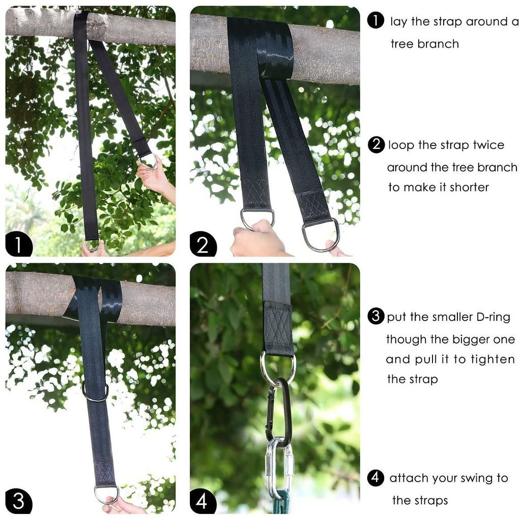 Swing Hanging Gurt Kit Aufhängeset für Hängematte Befestigungsset Befestigung 