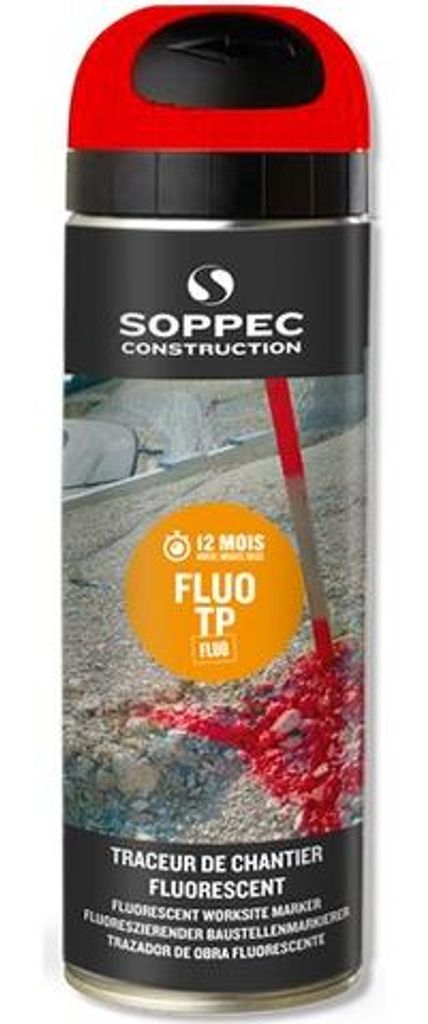 SOPPEC Markierfarbe Fluo TP, neon-rot, 500 ml