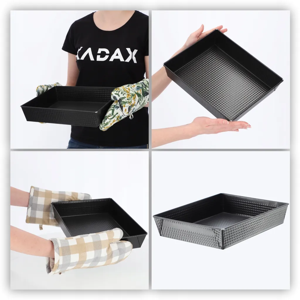 Teglia da forno KADAX Teglia per torte XXL set di 3 teglie per torte - 4