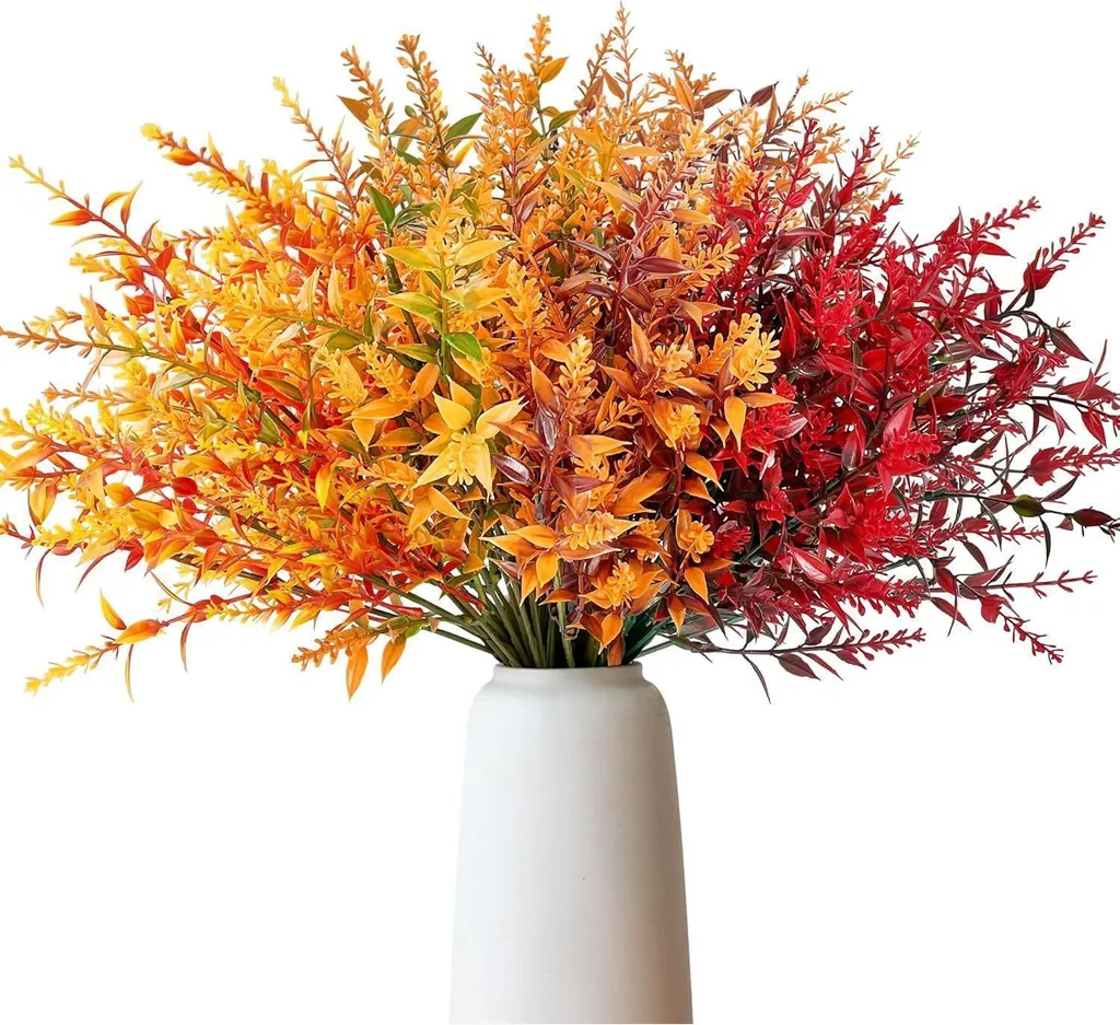Décoration Table de Jardin : 8 Bouquets Fleurs Artificielles Jaunes