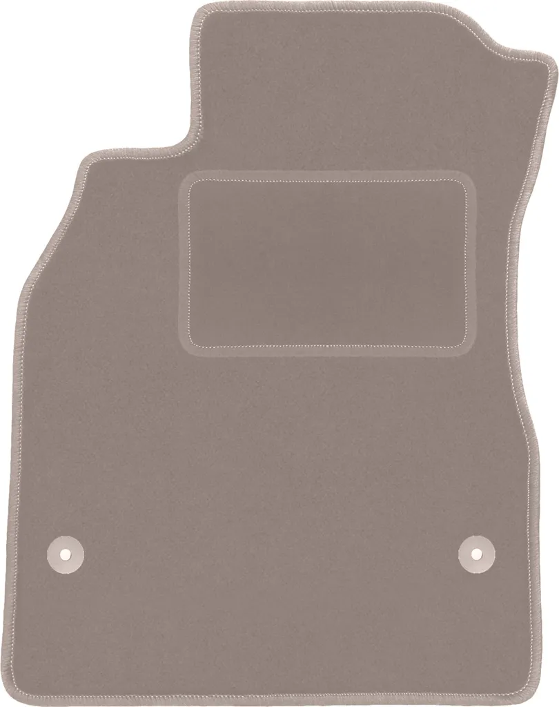 Tappetino conducente in velluto beige compatibile con Renault Fluence (2009-2016, berlina) – con fissaggi – su misura