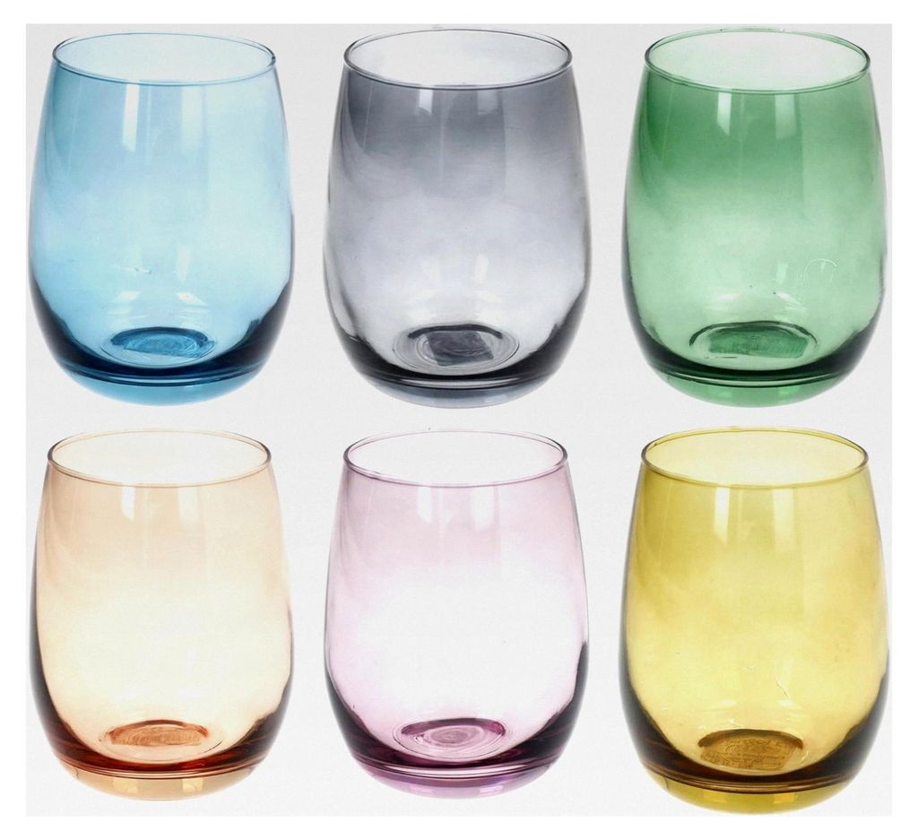 Set mit 6 Gläsern 400 cc Rhapsody, Glas, Mehrfarbig