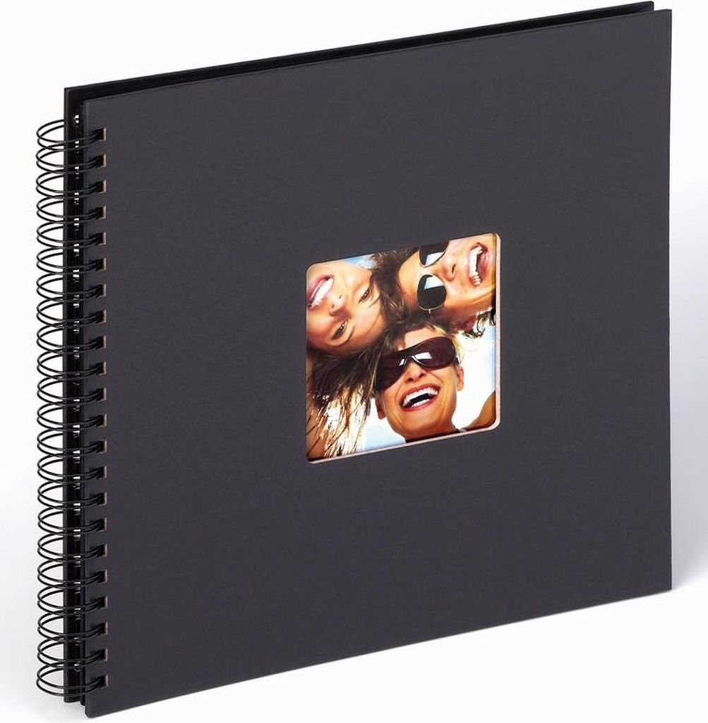 Walther Fun schwarz        30x30 50 schwarze Seiten Spiral Produktbild 