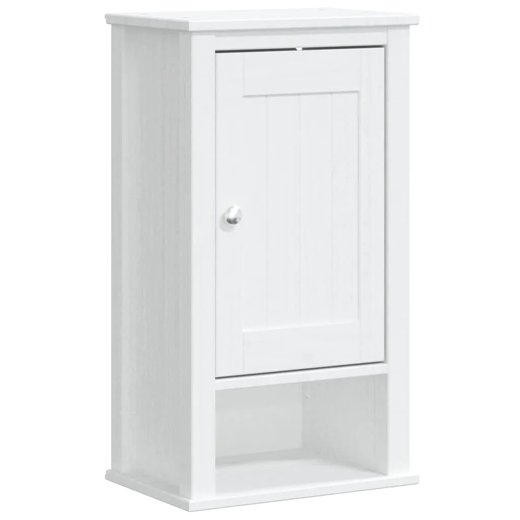 Pensile Bagno Bianco BERG in Legno Pino Massello 40cm | Stile e Relax - 3