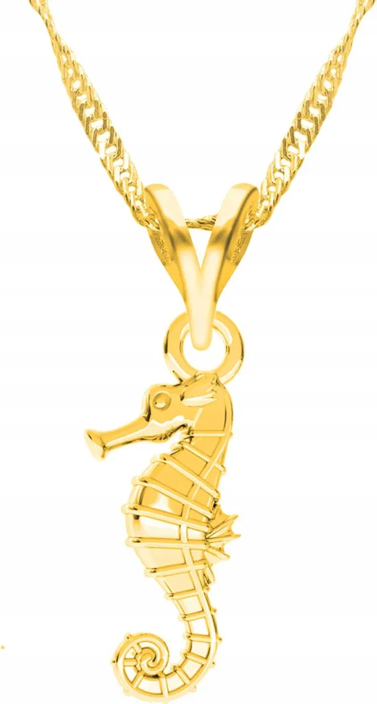 Collana Oro 18K Cavalluccio Marino Argento 925 - Eleganza Minimalista