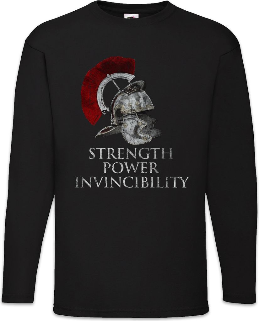 Urban Backwoods Roman Legion Credo, Langarm T-Shirt, Farbe: Schwarz, Größe: XL