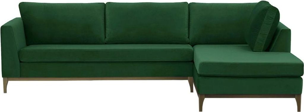 Rechtsseitiges Ecksofa Gosena Wood-Velluto 10-wax black