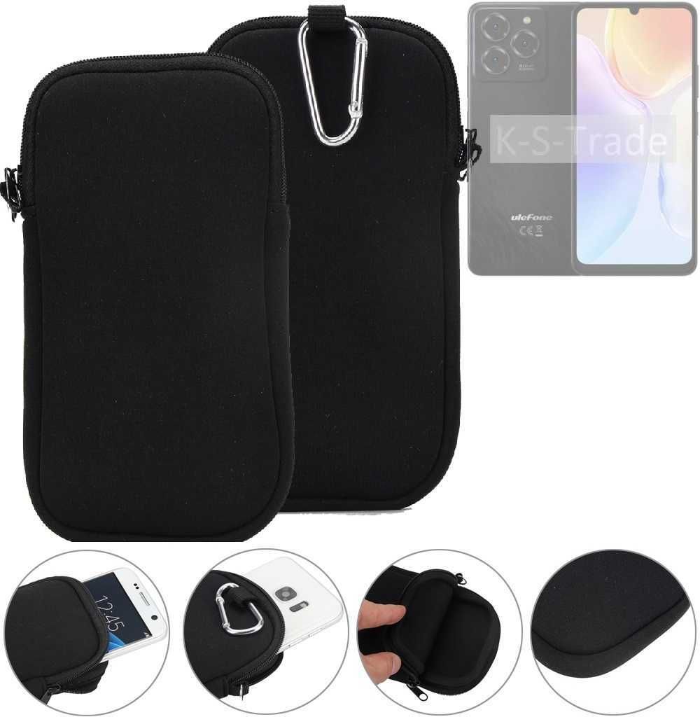 K-S-Trade Neopren-Hülle Handyhülle kompatibel mit Ulefone Note 20 Pro Schutzhülle Neoprenhülle Sleeve Schutz-Hülle Gürtel Tasche Case Holster