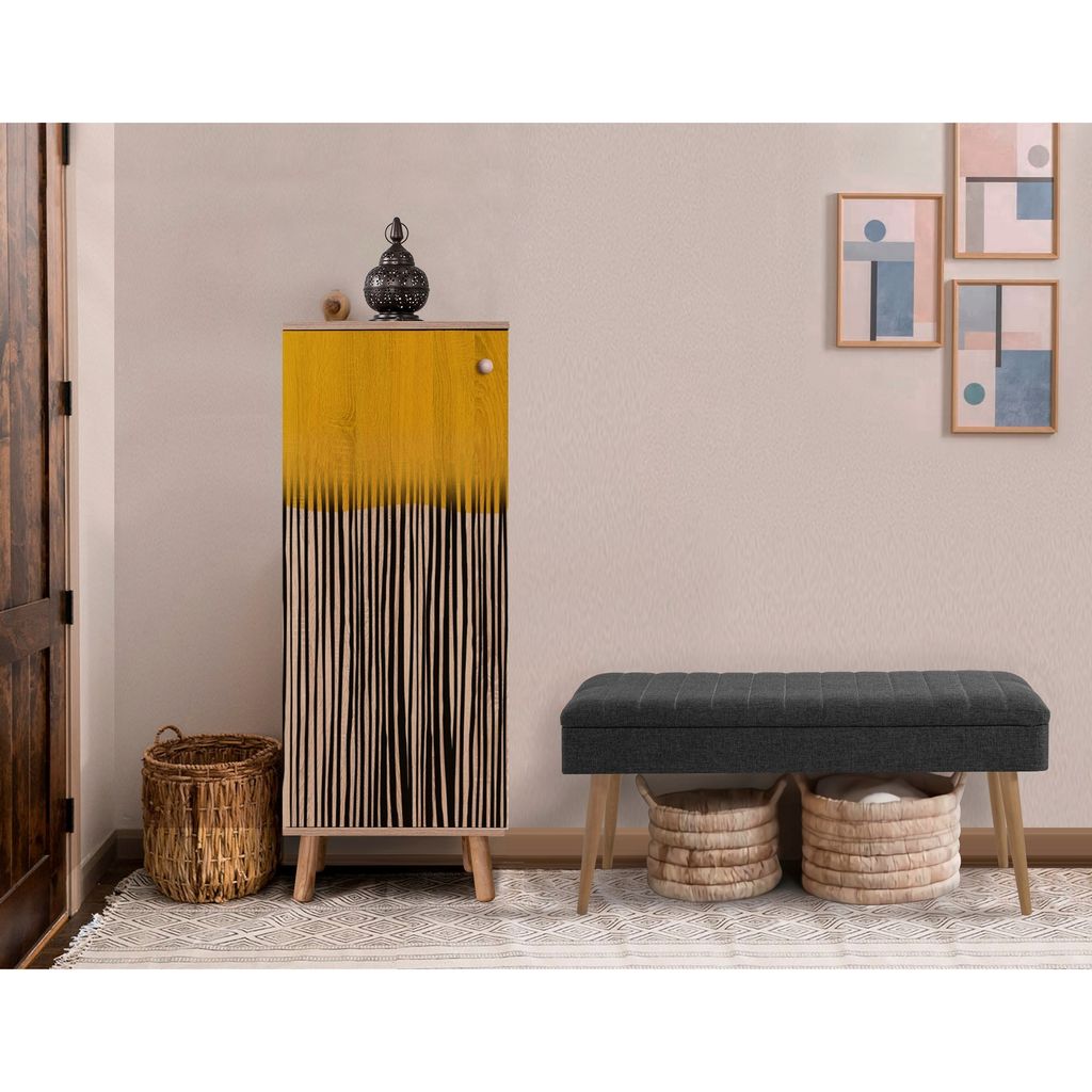 Skye Decor, Vegas Sonomo - 931 - 1053, Flurmöbel-Set, Sonomo, 100 % MELAMINBESCHICHTETE SPANPLATTEN, 50 x 38 x 135 cm