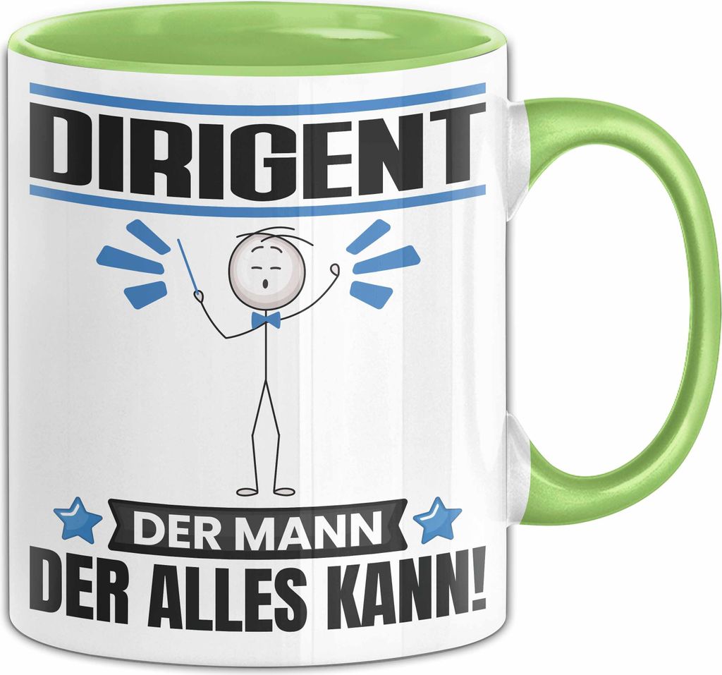 Dirigent Tasse Geschenk für Dirigent Der Mann Der Alles Kann Geschenkidee zum Geburtstag (Grün)