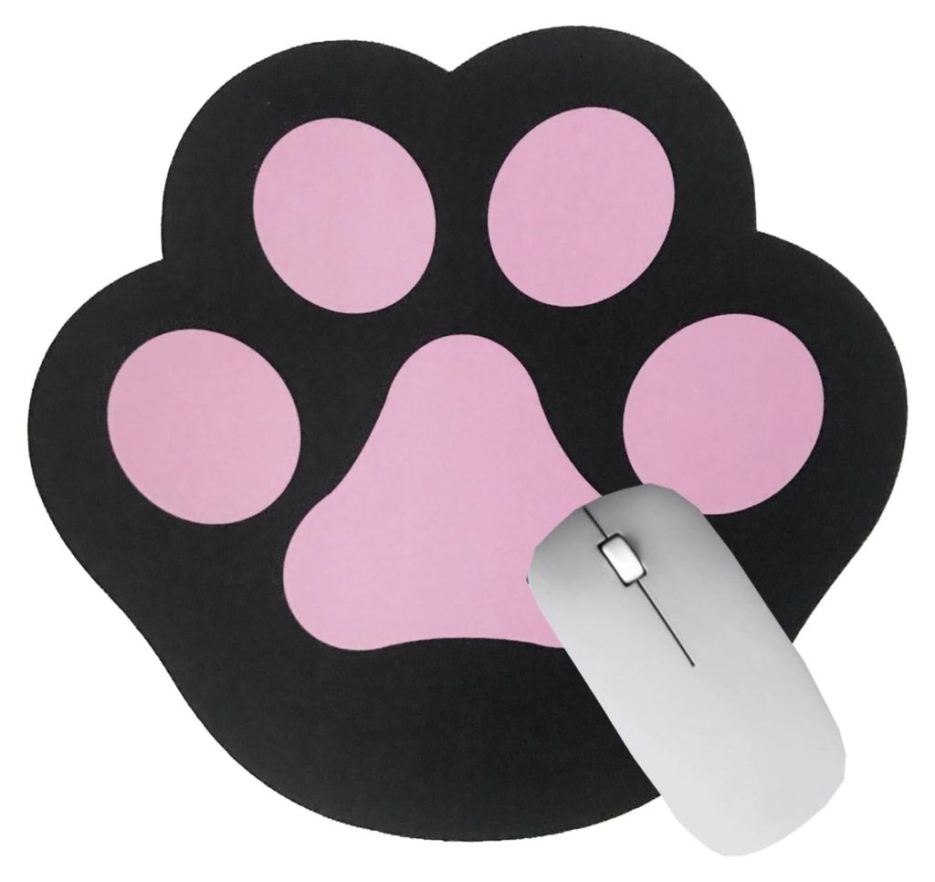 Mauspad mit Katzenpfotenmotiv, hübsches Schreibtischaccessoire, niedliches Mauspad für Büro, Gaming, Laptop, Bürobedarf, Schreibtischzubehör
