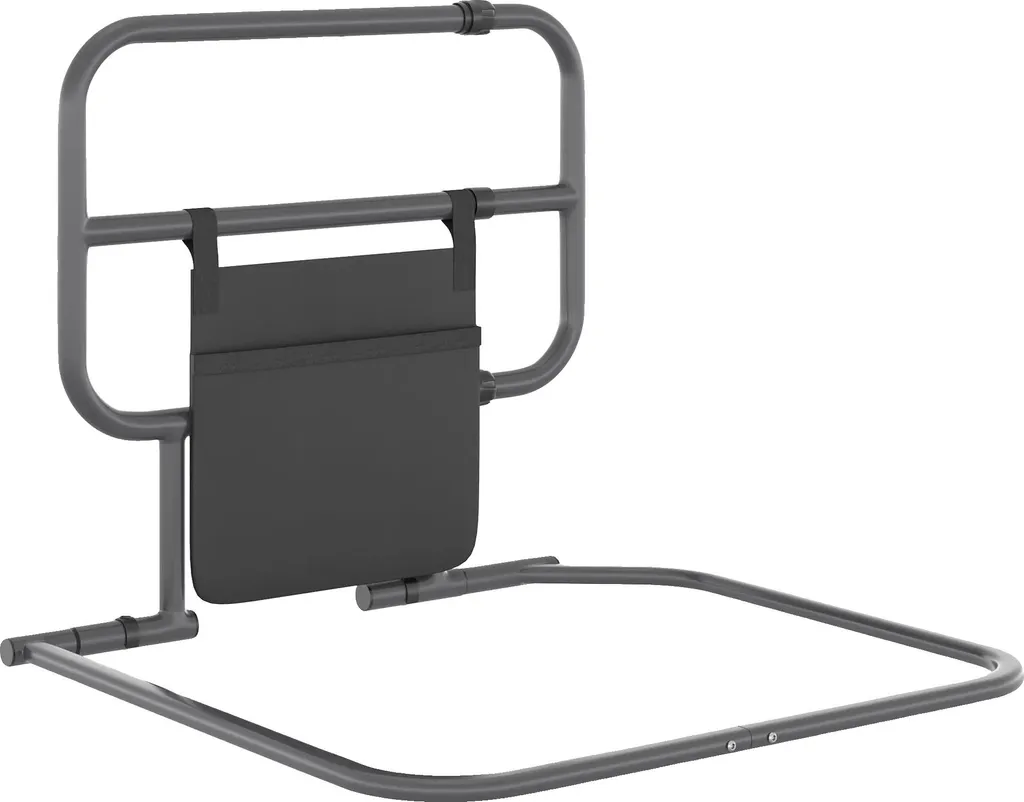 Barrière de lit pour senior, maintien à domicile et aide au lever grise
