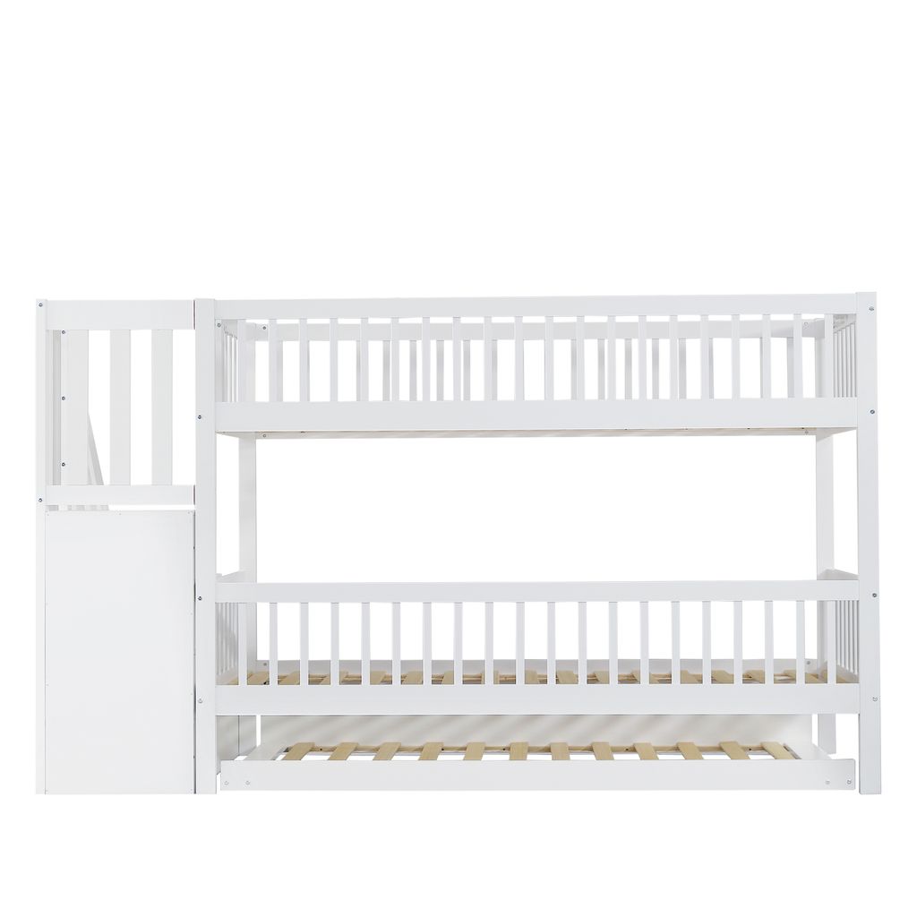 Flieks Etagenbett 90x200cm mit Ausziehbett, Hochbett mit Produktbild 