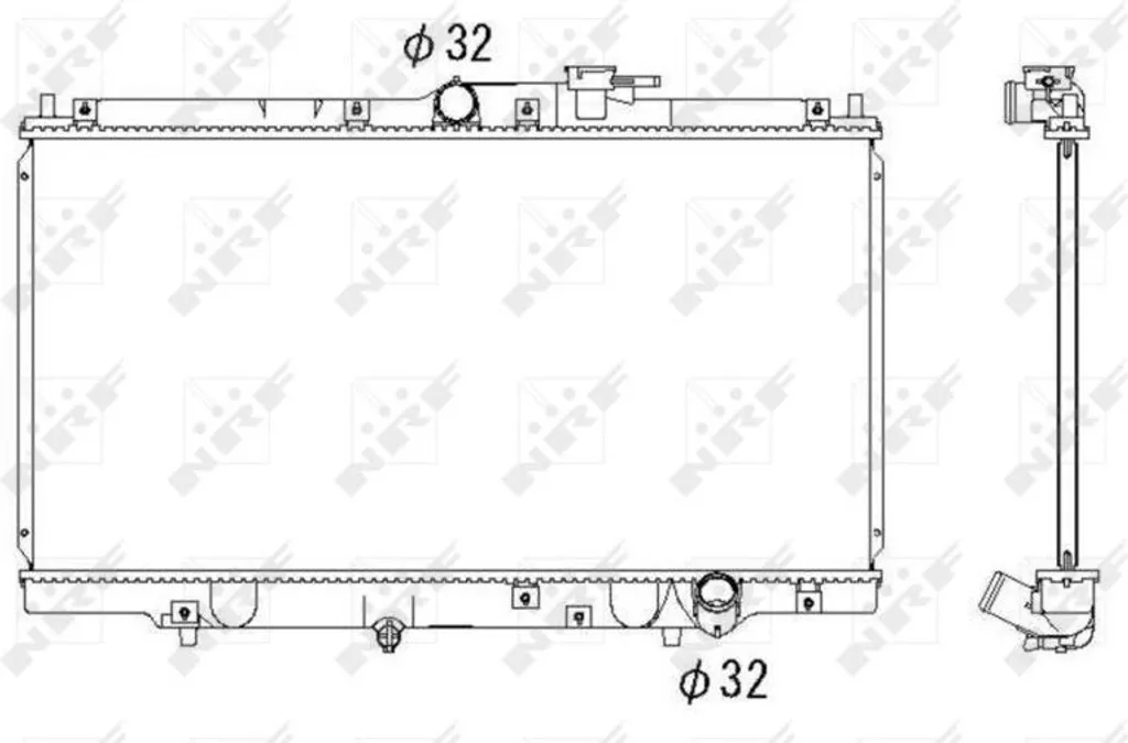 Radiateur moteur en aluminium NRF 526717, haute résistance thermique