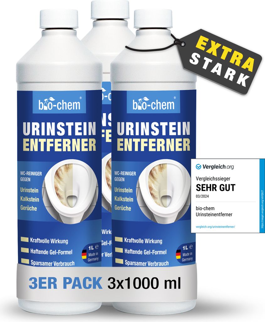 bio-chem Urinsteinentferner EXTRA STARK - 3x 1000 ML - Produktbild 