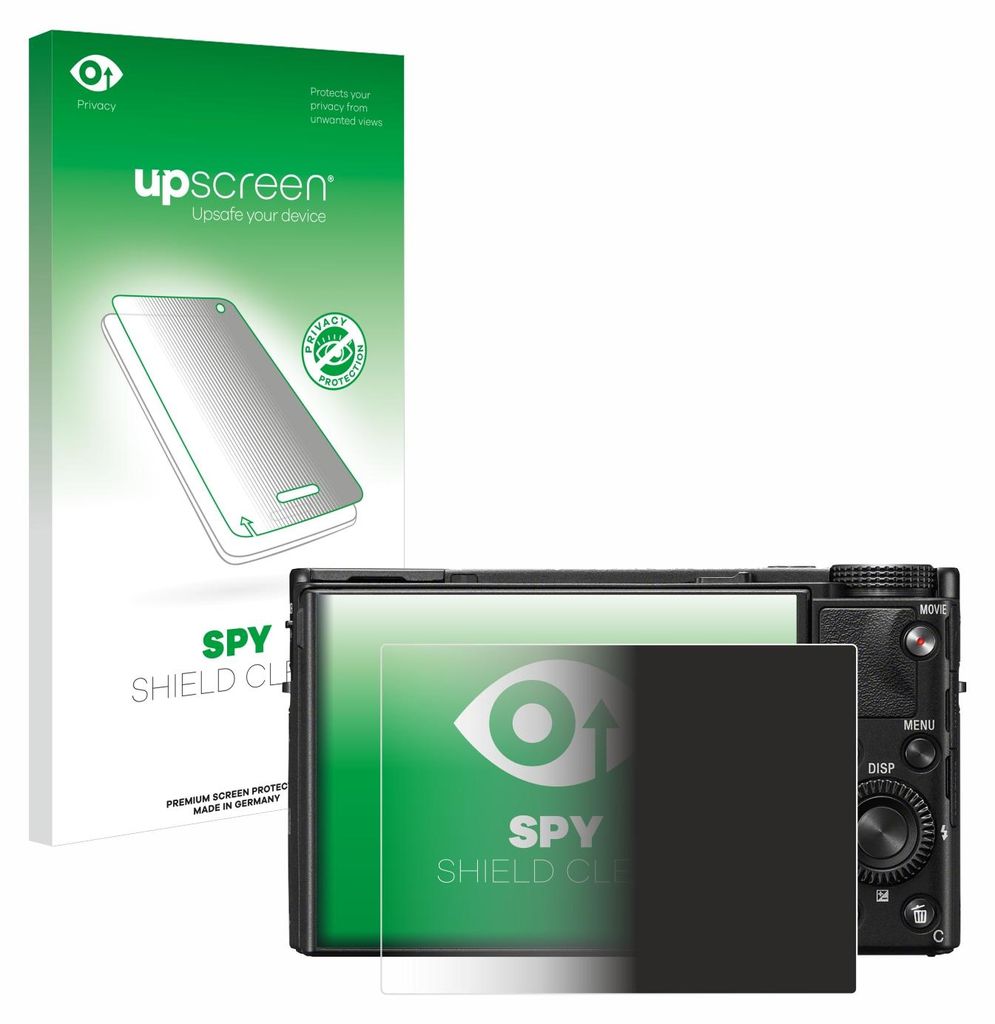 Für Sony Cyber-Shot DSC-RX100 VII / VIIA Sichtschutzfolie Schutzfolie upscreen Anti-Spy Privacy Sichtschutz Blickschutz Display Schutz Folie Blaul...